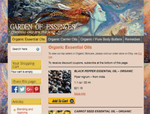 Tablet Screenshot of gardenofessences.com